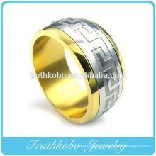 Noble stylish 18k gold plated wholesale jewellery stainless steel mens ring TKB-R121